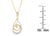 Espira 10K Two-Tone Gold Round Cut Diamond Sparkling Spiral Pendant Necklace (1/6 cttw, J-K Color, I2-I3 Clarity) For Sale - Image 4 of 4