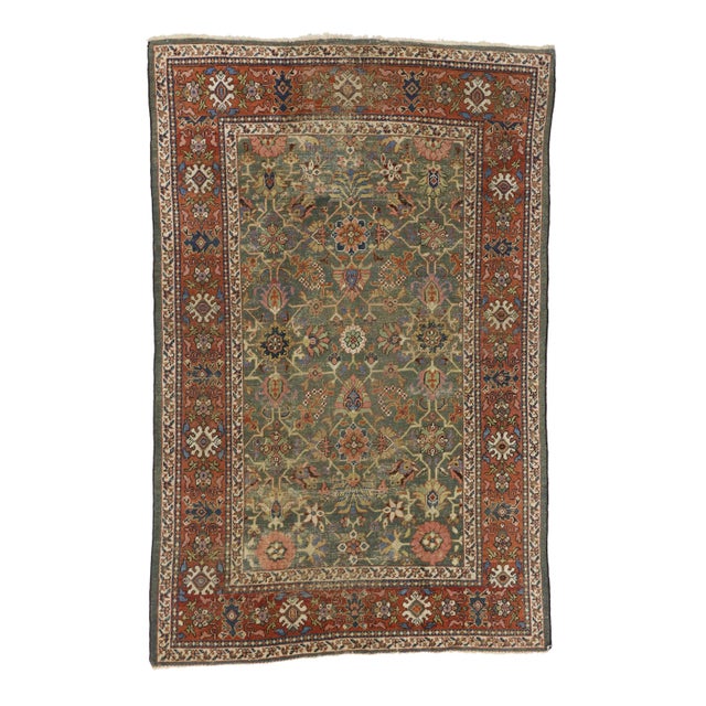 Late 19th Century Antique Persian Sultanabad Rug- 06'10 X 10'10 For Sale - Image 5 of 6