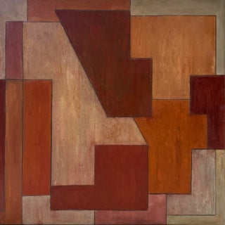Contemporary Geometric Abstract Square Painting by Stephen Cimini For Sale