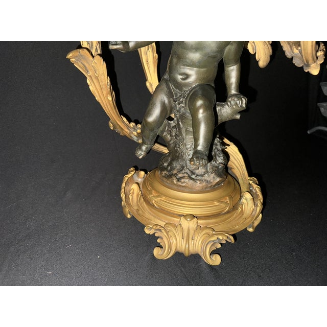 Circa 1880 Rozet Louis XV Gilt Bronze Candelabras, Pair For Sale - Image 11 of 18