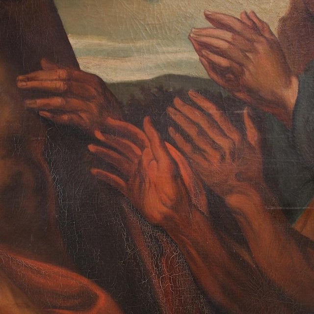 Flemish Artist, Christ Forgiving Penitent Sinners, 1860, Oil on Canvas For Sale - Image 12 of 13