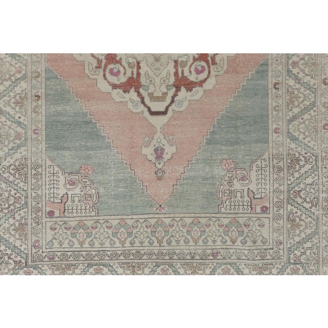 Vintage Turkish Oushak Area Rug 5ft 2in X 8 For Sale - Image 10 of 11