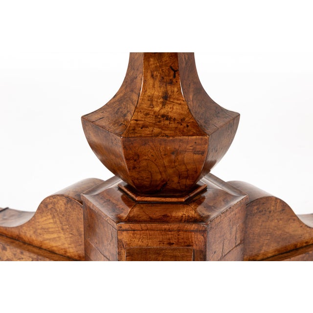 An Outstanding 19th Century French Burr Ash Guéridon or Centre Table with Fabulous Original Marble Top. This table, of...