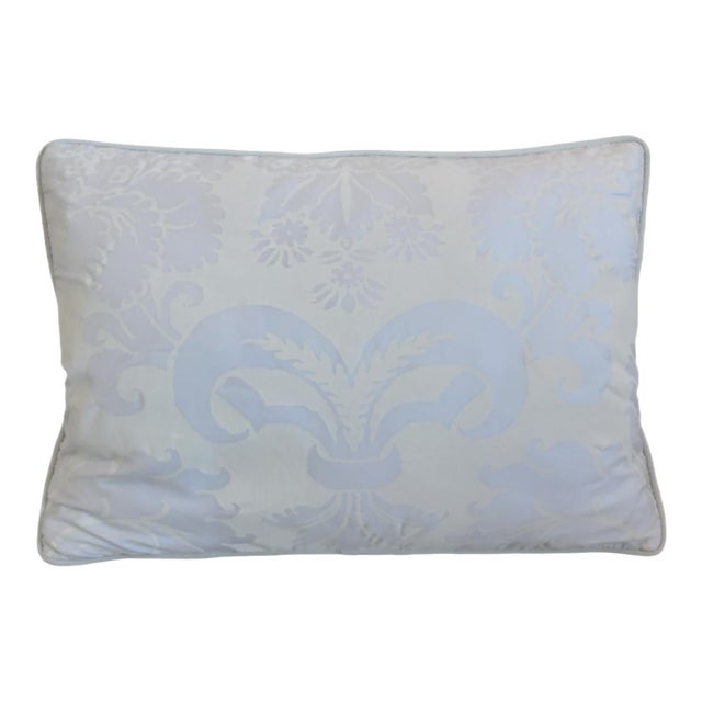 Mariano Fortuny Glicine Italian Botanical Lavender Feather/Down Pillow For Sale