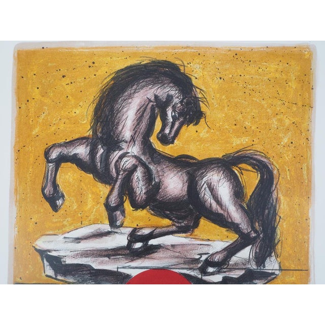 Franz Priking, Fantastic Horse, Original Lithograph For Sale - Image 4 of 7