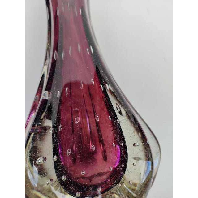 Murano Glass Vase in Amethyst, 1950s For Sale - Image 11 of 12