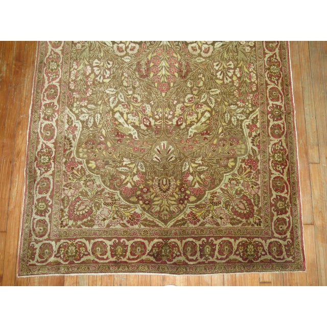 Early 20th Century Persian Tabriz Pictorial Prayer Rug - 4'7" x 6'2" For Sale In New York - Image 6 of 6