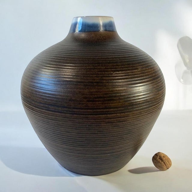 Brown Vintage Danish Ceramic Model B53 Vase by Jacob Bang for Hegnetslund, 1950s For Sale - Image 8 of 9