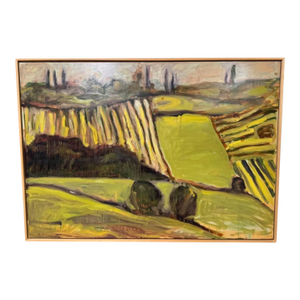 Herbert Murrie – Hills of San Gimignano (1997) Oil on Wood Panel, 60″ × 40″