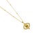 Metal Tourmaline Evil Eye Pendant on a Stylish Gold Chain Necklace For Sale - Image 7 of 8