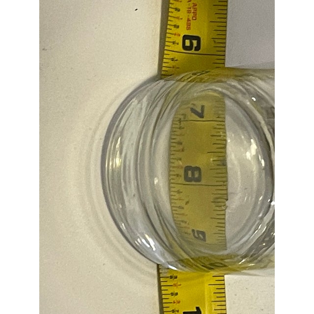 Pair Mid 20th Century Minimalist Clear Glass Decanters With Stoppers For Sale - Image 12 of 15