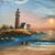 Vintage Seascape Lighthouse Sunset on the Beach Oil Painting on Canvas by M . Gartland For Sale - Image 10 of 12