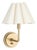 Polly Sconce Single, Natural Brass with Oyster Scalloped Shade For Sale