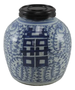 Late 19th Century China Mid-Qing Blue and White Porcelain Ginger Jar