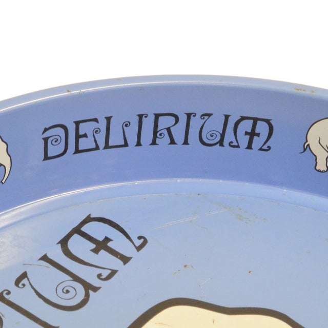 1980s Vintage Rare White Elephant Delirium Beer Tray For Sale - Image 5 of 7