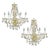 1960s Venetian Style, Large Chandeliers, Brass, Crystal - a Pair For Sale