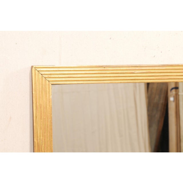Wood French 19th C. Mirror in Clean Lines, Gold For Sale - Image 7 of 8