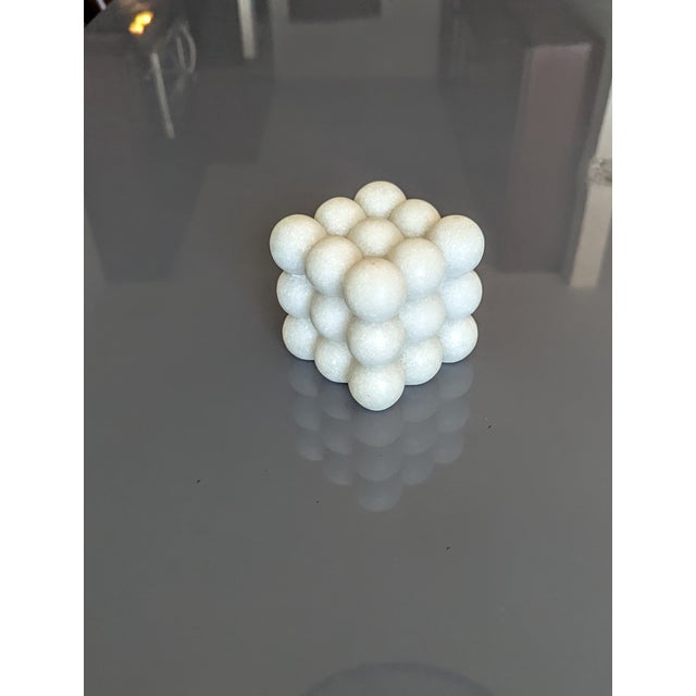 2010s Nanette Lepore Polyresin Bubble Cube Sculpture For Sale - Image 5 of 5