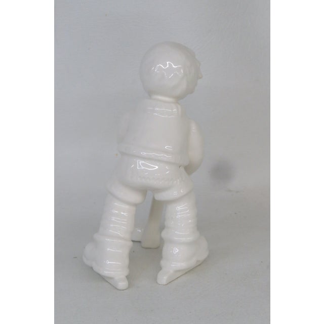 Goebel Hummel Ice Hockey Player 2143a White Glaze Porcelain Figurine 4702b For Sale - Image 4 of 10