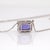 Metal 1ct Aaa Tanzanite Necklace W Natural Diamond Halo in 14k White Gold | Em 7x5mm For Sale - Image 7 of 8