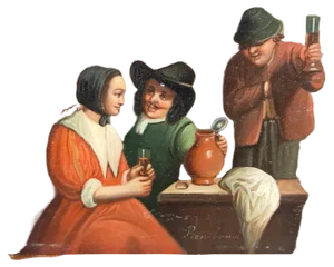 Dutch School Artist, Figurative Scene, Oil on Copper, 19th Century