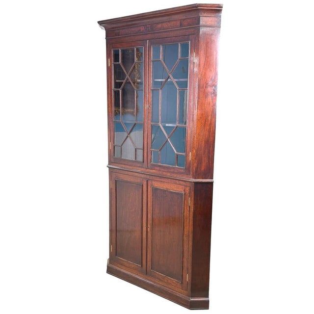 Georgian Mahogany Double Corner Cabinet, 1770 For Sale - Image 11 of 11