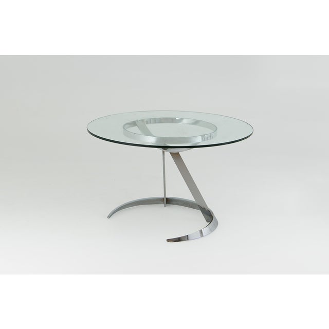 Sculptural Scimitar Dining Table and Chairs in Burgundy Bouclé by Boris Tabacoff for Mobilier Modulaire Moderne, 1970s, Set of 6 For Sale - Image 18 of 18