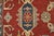 Kazak Rug 9’3” X 13’8” Red Wool Tribal Hand-Knotted Oriental Carpet For Sale - Image 10 of 14