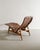 Danish Mid-Century Wooden & Brown Leather Chaise Lounge Chair by Arne Vodder for Bovirke, 1950s For Sale - Image 3 of 7