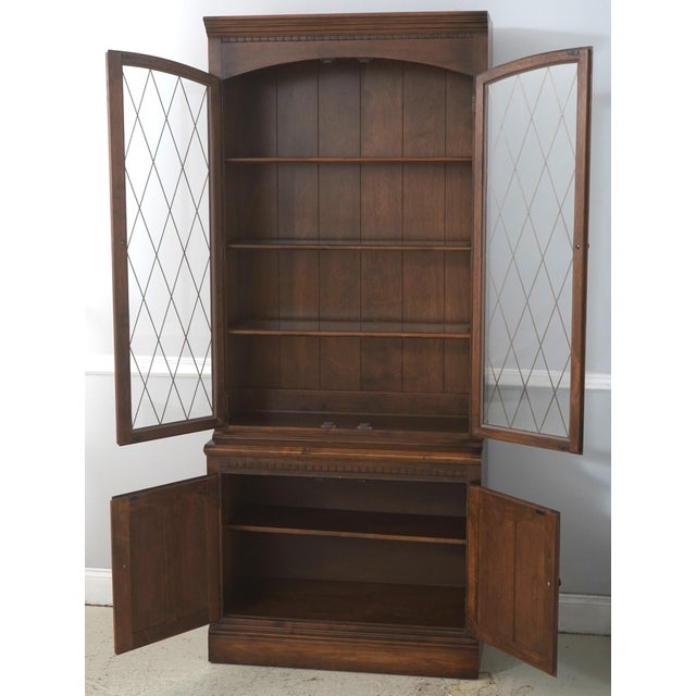 Traditional Ethan Allen Maple 2 Door China Cabinet For Sale - Image 3 of 18