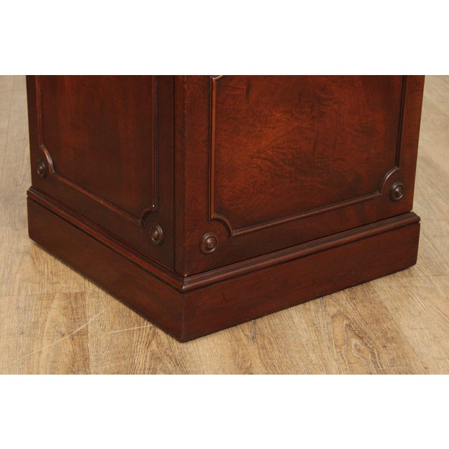 Georgian Style 1940's Custom Mahogany Silver Chest Cabinet For Sale - Image 9 of 12