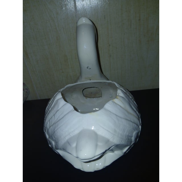 White Vintage Ceramic Swan Planter For Sale - Image 8 of 12