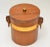 1970s Scandinavian Modern Teak & Brass Lidded Ice Bucket Plastic Insulation 1970 For Sale - Image 5 of 13