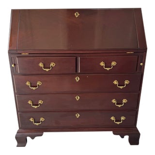 1990s Stickley Georgian Mahogany Secretary Desk For Sale