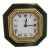 Cartier Paris Gold Plated Green Enamel Octagonal Travel Alarm Desk Clock For Sale