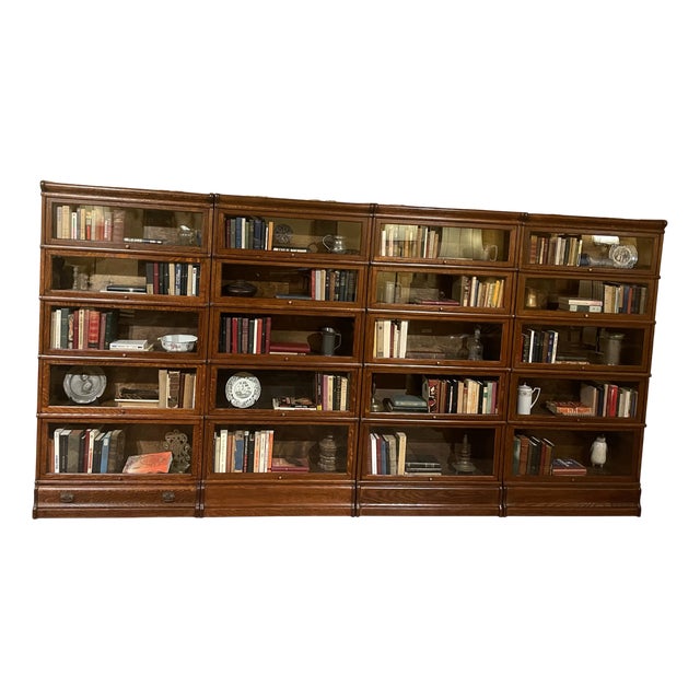 Bookshelf in Oak from Globe Wernicke, 19th Century, Set of 4 For Sale