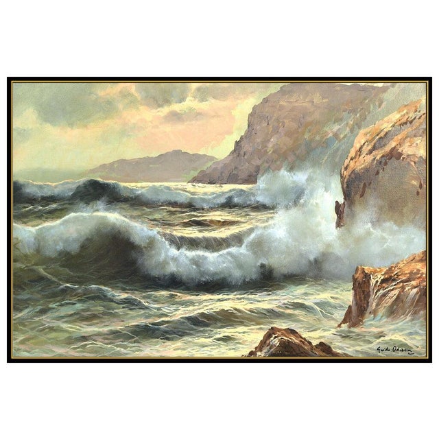 Realism Mid 20th Century Sea Spray, Guido Odierna For Sale - Image 3 of 5