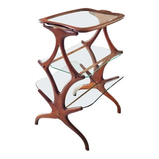 Italian Teak Side Table by Cesare Lacca, 1950s For Sale