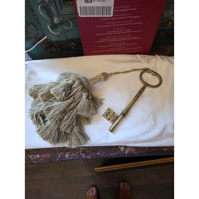 Oversized Brass Key With Tassel For Sale In San Antonio - Image 6 of 7