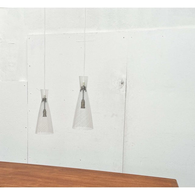 Mid-Century Modern Swirl Glass Pendant Lamps by Aloys Ferdinand Gangkofner for Peill & Putzler, 1950s, Set of 2 For Sale - Image 11 of 18