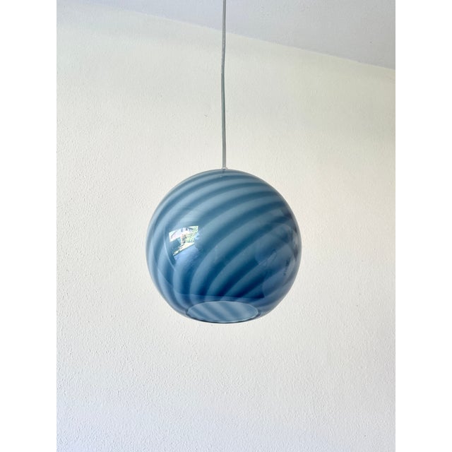 Blue Acquarius 20 Pendant Light in Swirl Glass Rigadin Murano Glass from La Murrina, 1990s For Sale - Image 8 of 18