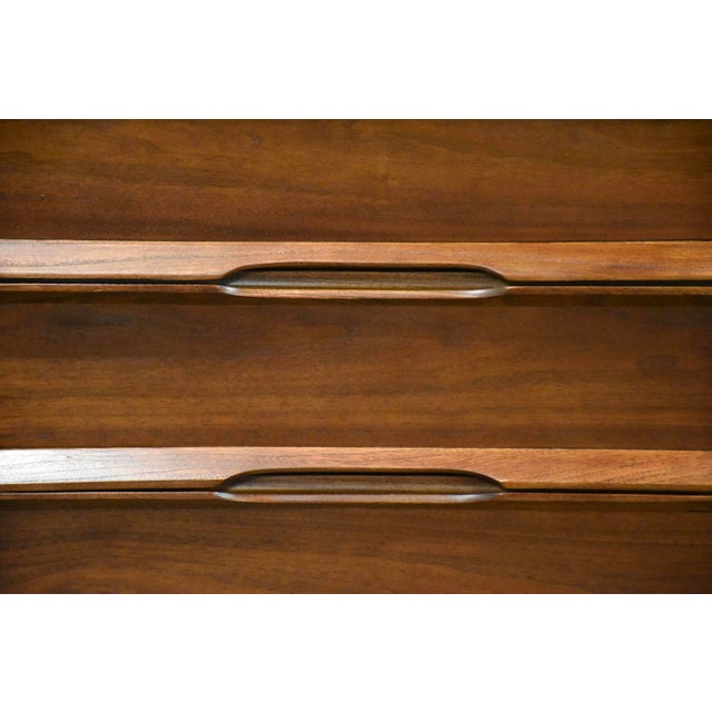 1960s Refinished Walnut Mid Century Dresser For Sale - Image 9 of 9
