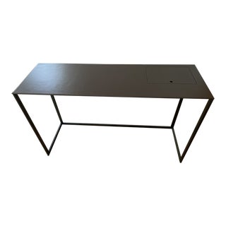 Zanotta Calamo Leather Writing Desk For Sale