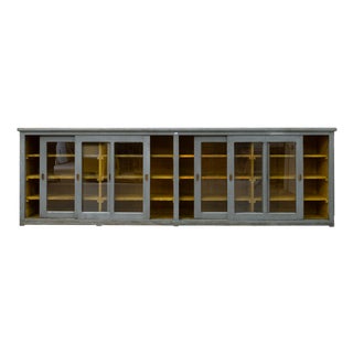 Large Glass-Fronted Sideboard, 1930s For Sale