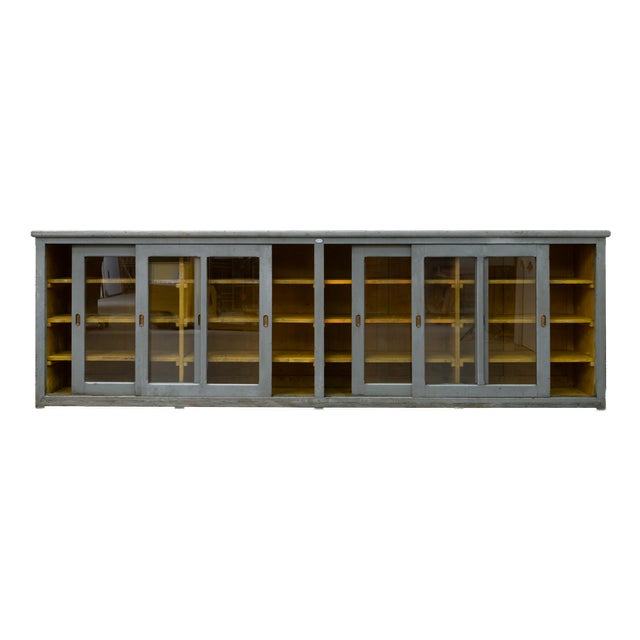 Large Glass-Fronted Sideboard, 1930s For Sale