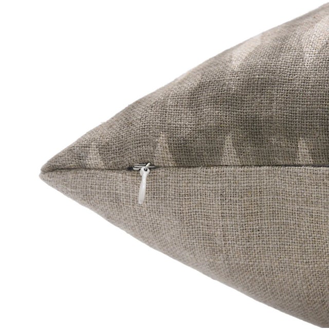 Modern Omji Handmade Block Printed Floral Thick Linen Throw Pillow Cover 14x14 Inch For Sale - Image 3 of 5