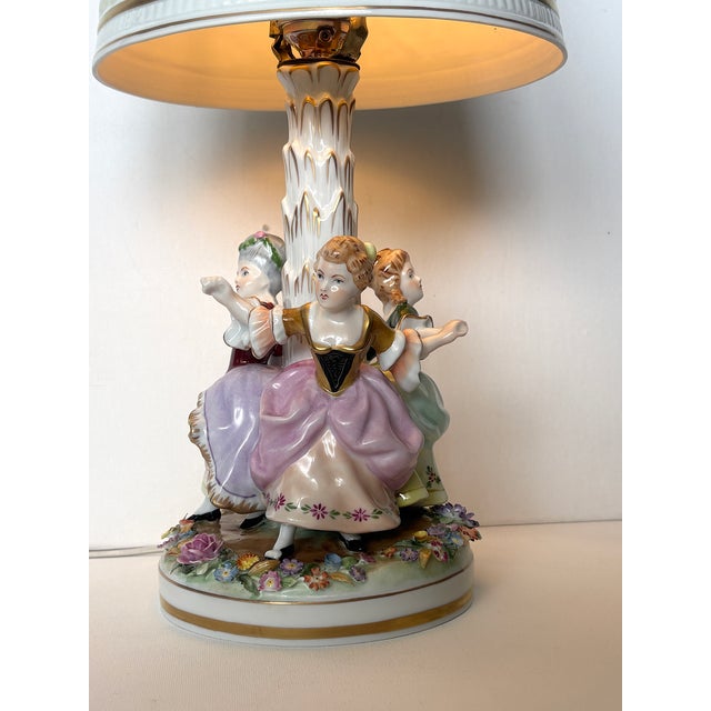 Porcelain Lithophane Table Lamp from PMP Plaue von Schierholz, 1950s For Sale - Image 12 of 18