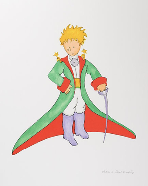 Antoine de Saint-Exupéry, The Little Prince in a Long Coat, Lithograph