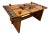 Bespoke executive desk, dining, or conference table, from reclaimed Chinese temple gate door, with large foo dog cast iron...