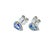 2010s Diamond Sapphire Earrings 18k White Gold Stud 0.60 TCW Certified For Sale - Image 5 of 8
